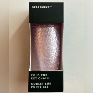 Starbucks 2024 Pink Chain Link Soft Touch Mini Tumbler Keychain NWT
